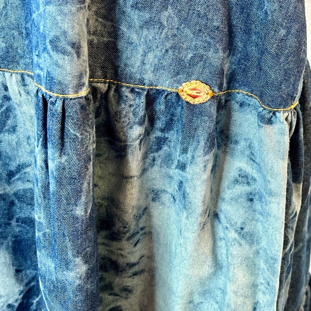 D’ Vanelle Elegant Blue Tie-Dye Denim Dress, size M - Picture 11 of 17